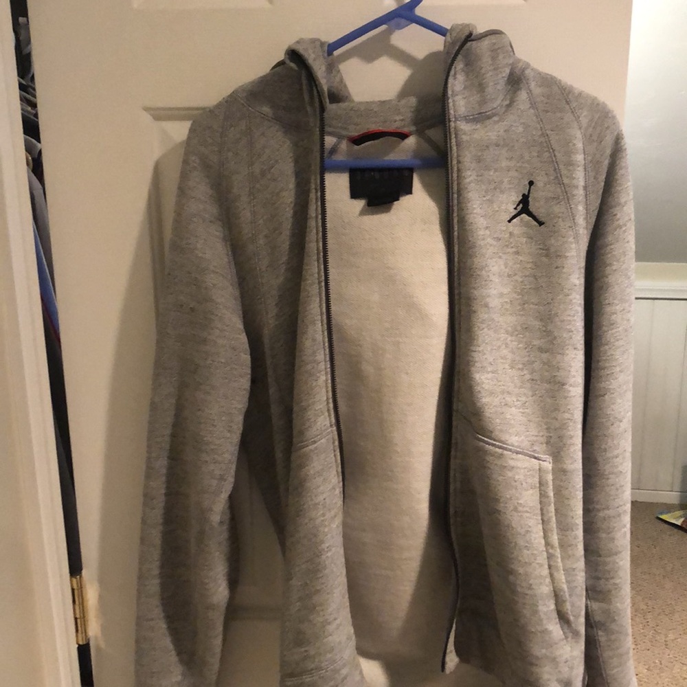 Silver Jordan brand Zip up Sweatshirt